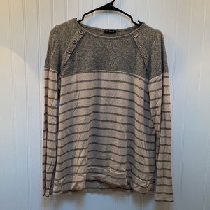 NWOT. Size Medium. Pink Clover striped long sleeve shirt.